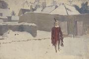 John Singer Sargent Mannikin in the Snow Germany oil painting artist